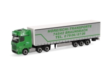 Herpa 320856 - H0 - Mercedes-Benz Actros L Giga Gardinen-Sattelzug Horeischi Transporte